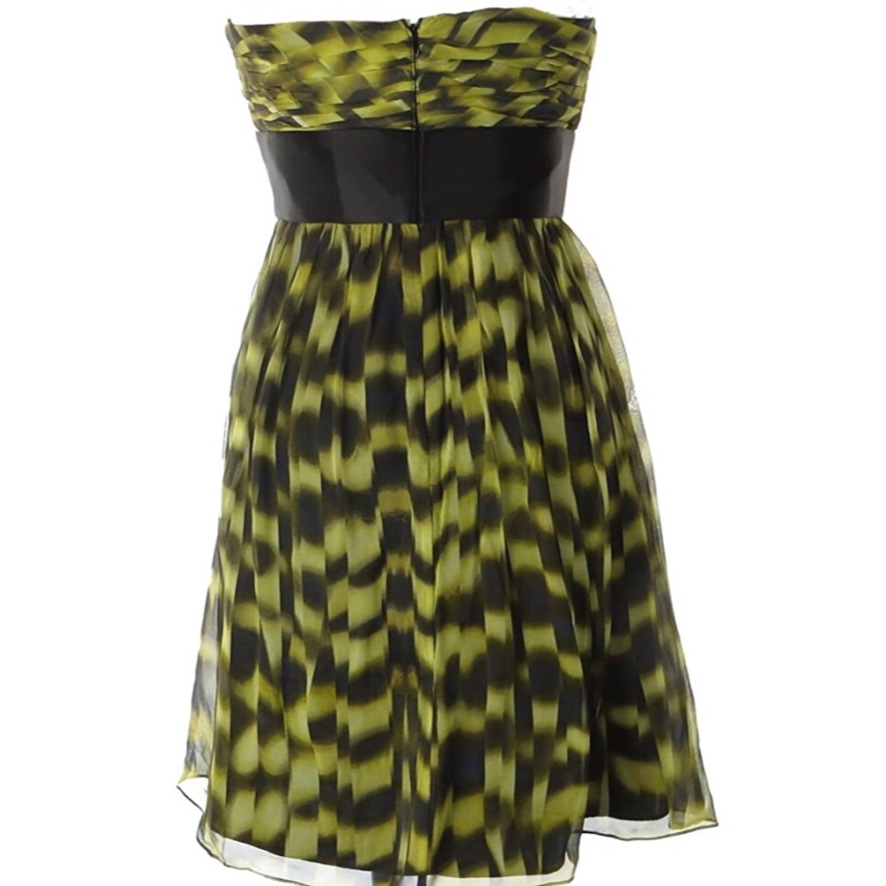 CALVIN KLEIN Strapless Print Silk Dress 10 NEW NWT - Picture 3 of 11
